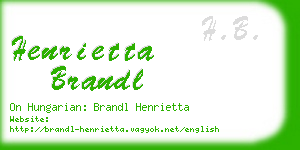 henrietta brandl business card